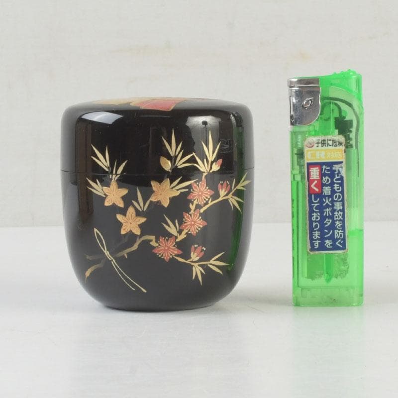 茶道具　北村葵春作　雛蒔絵　中棗　共箱　V　9931