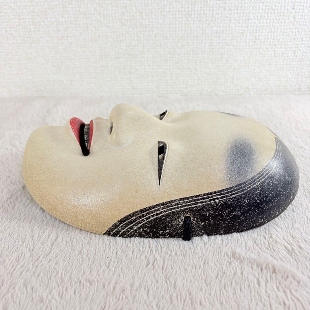 能面　小面　木彫り　高級　伝統工芸　能　女面　収納袋　木箱つき