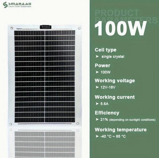 0412 100W爆電力ソーラー セット 薄型MPPT対応 防水 車中泊 太陽