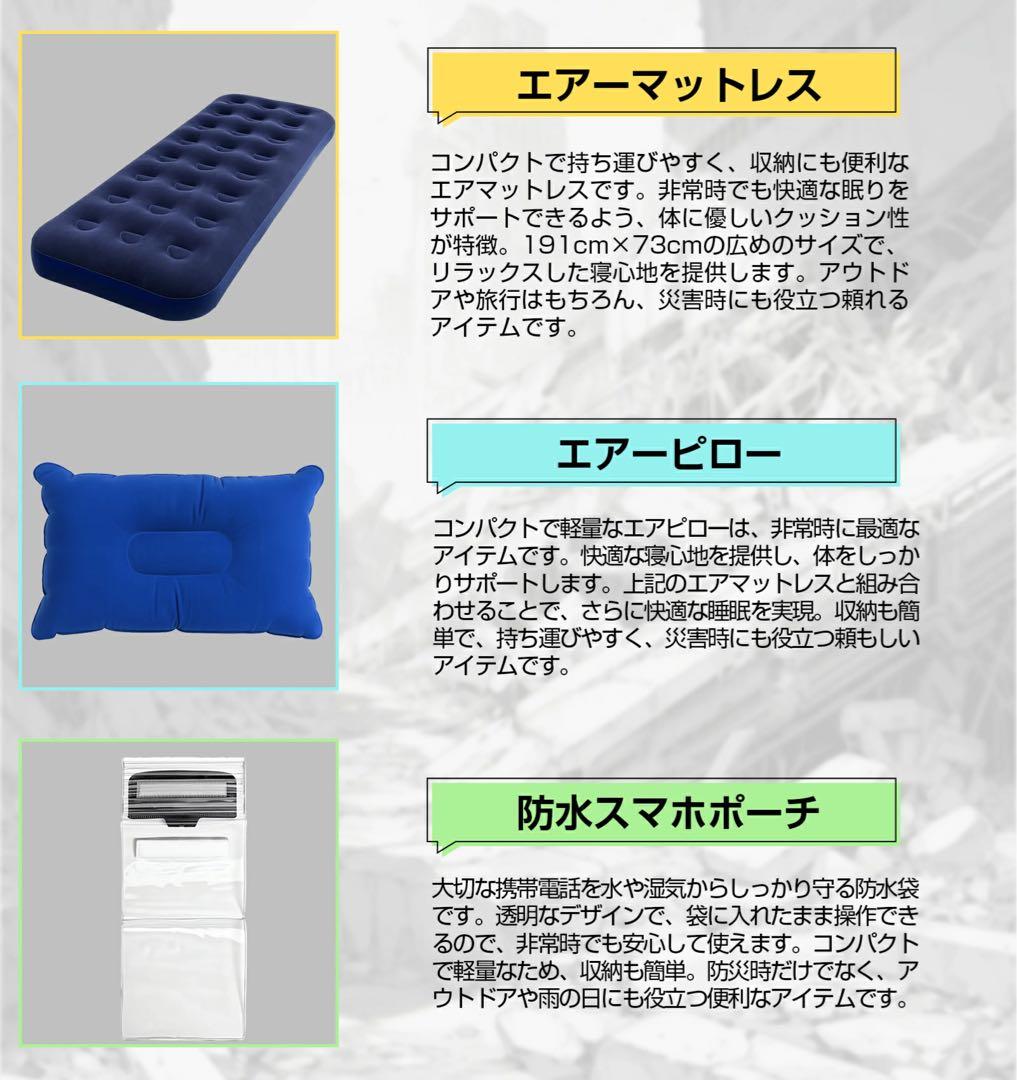 ☘️防災グッズ 1人用 47点セット 26種類☘️防災セット 完全備蓄 災害 防災士
