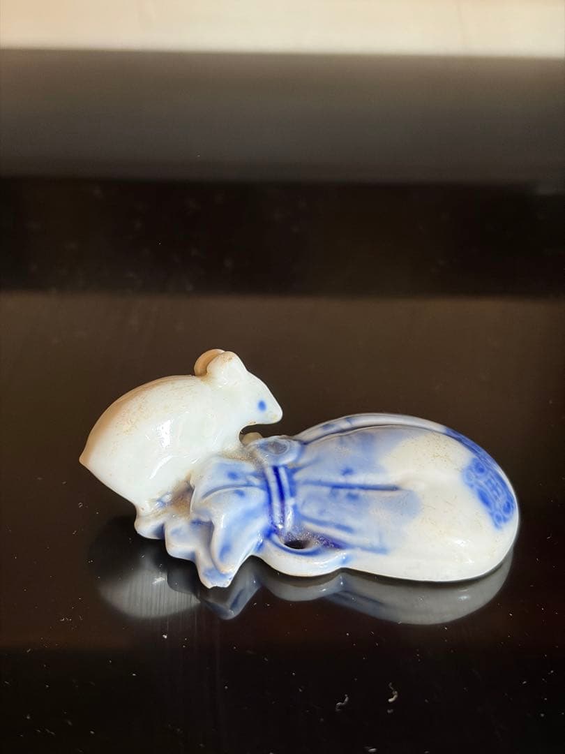 【名家蔵出し 生出し品】 宝袋鼠置き物 開運商売繁盛子孫繁栄の吉祥象徴　開運