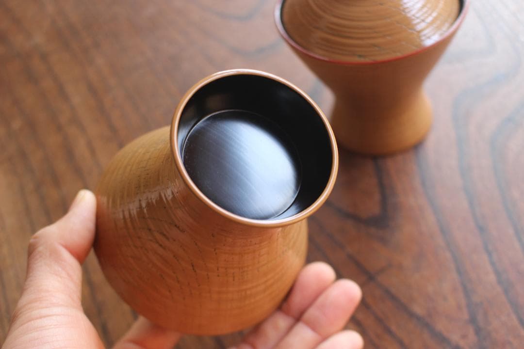 時代逸品！風情ある糸目地に白塗柿合の映える小椀2点（検輪島塗懐石道具小吸物椀
