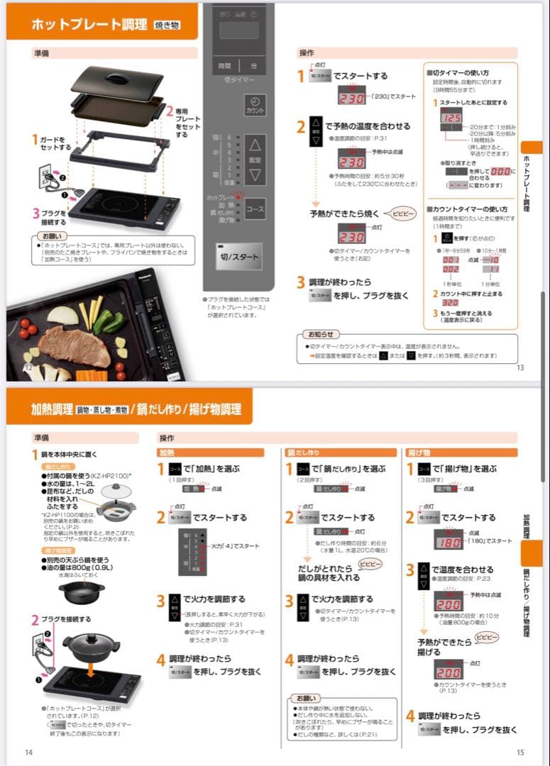 Panasonic パナソニック IHホットプレート　KZ-HP1100