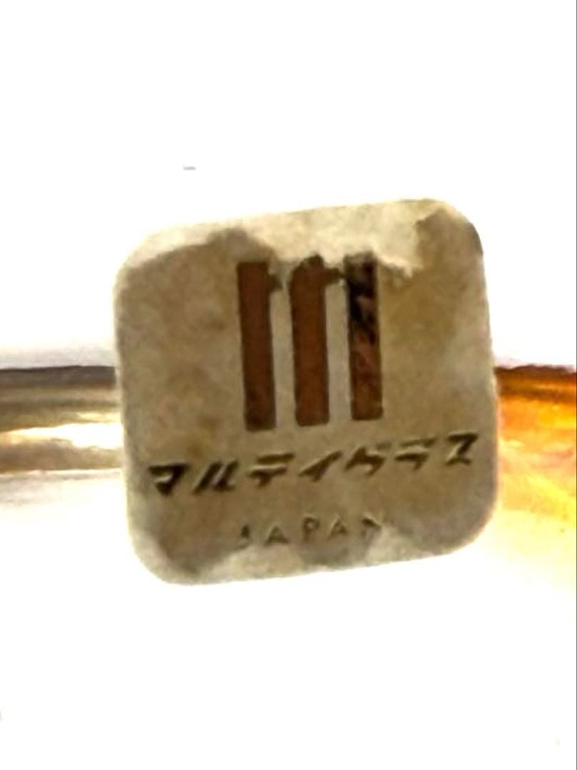 マルティグラス 犬 置物 2体セット 琥珀色 手吹きガラス 工芸品