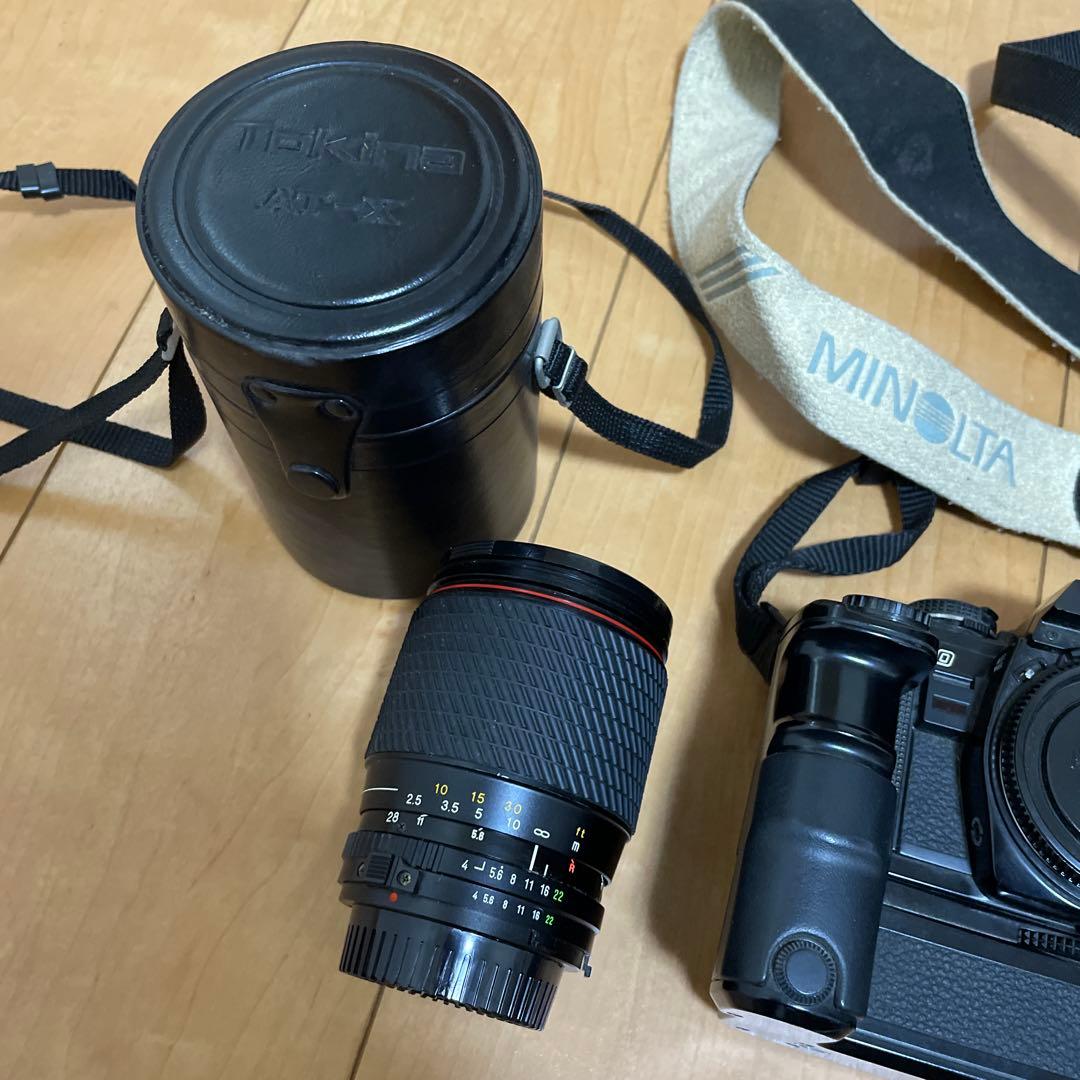 MINOLTA X-700 フィルムカメラ レンズ2本　モータードライブ付