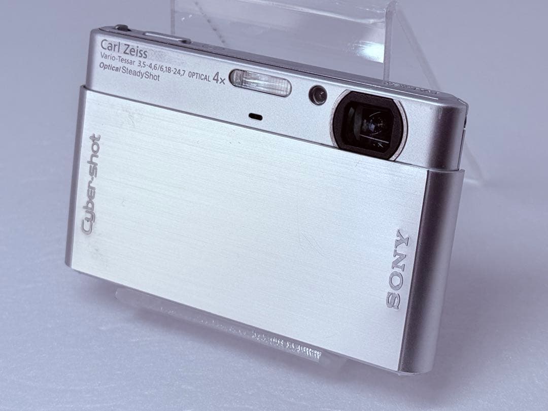 SONY DSC-T77 シルバー 動作確認済 コンデジ スリム 平成レトロ