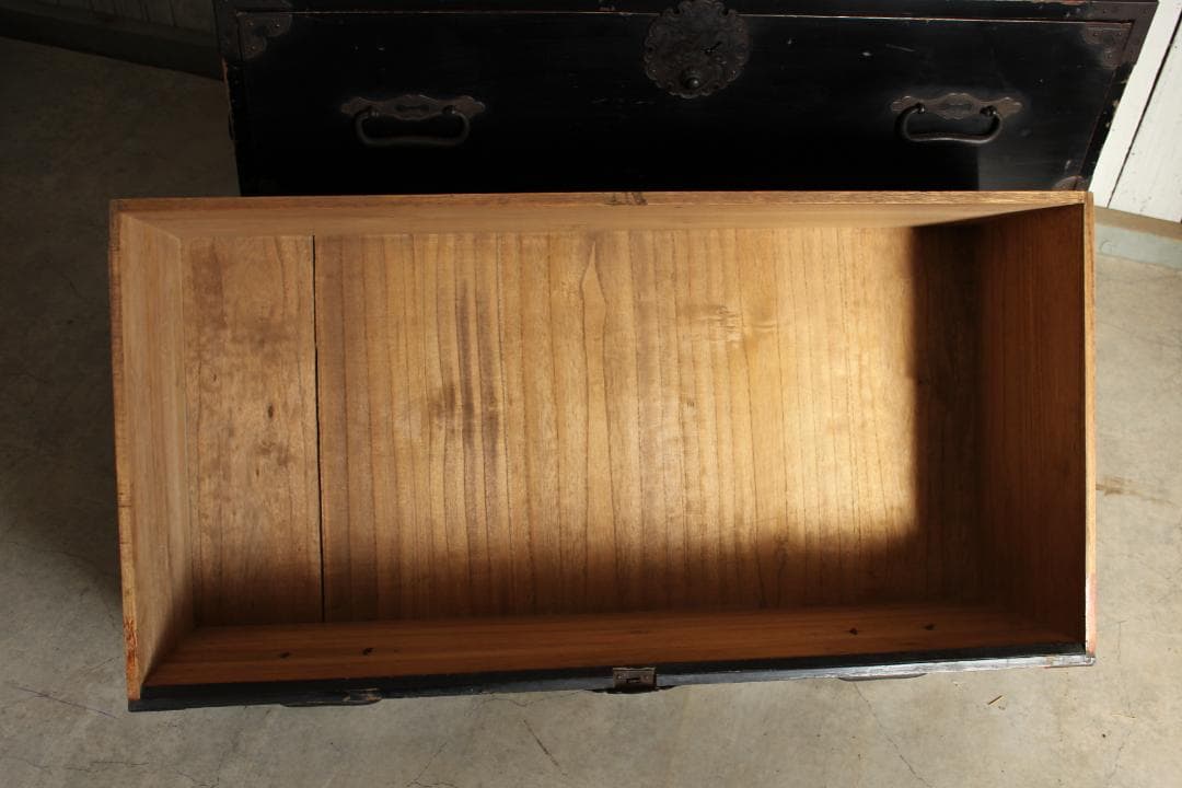 丸金具　庄内箪笥　2段　タンス　収納　古家具　古民家　時代家具