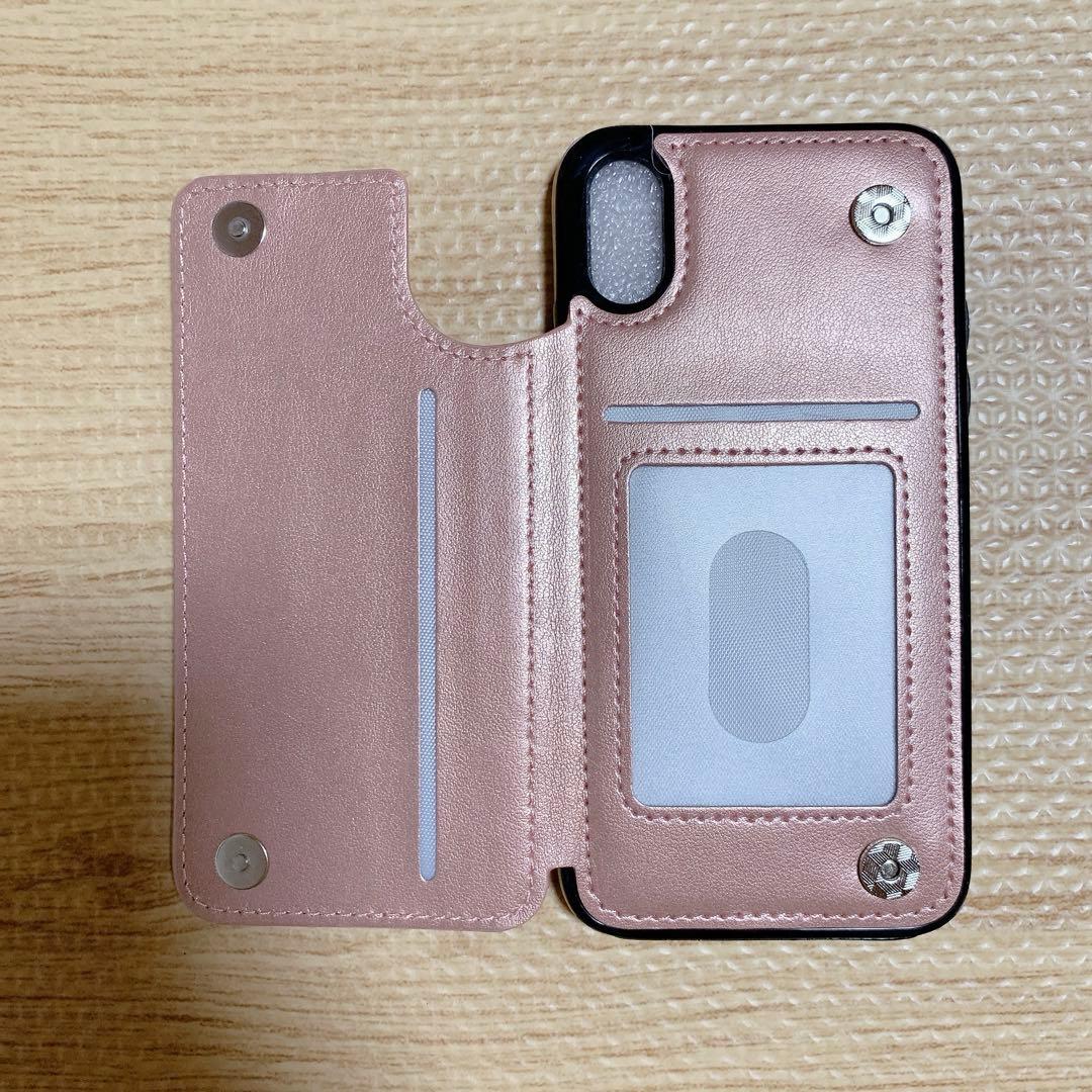 ⭐️iPhone X/ Xs 対応 ケース 背面ポケット、スタンド機能付