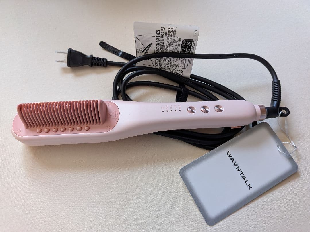 【未使用品】WAVYTALK スチームストレートブラシ ピンク正規品
