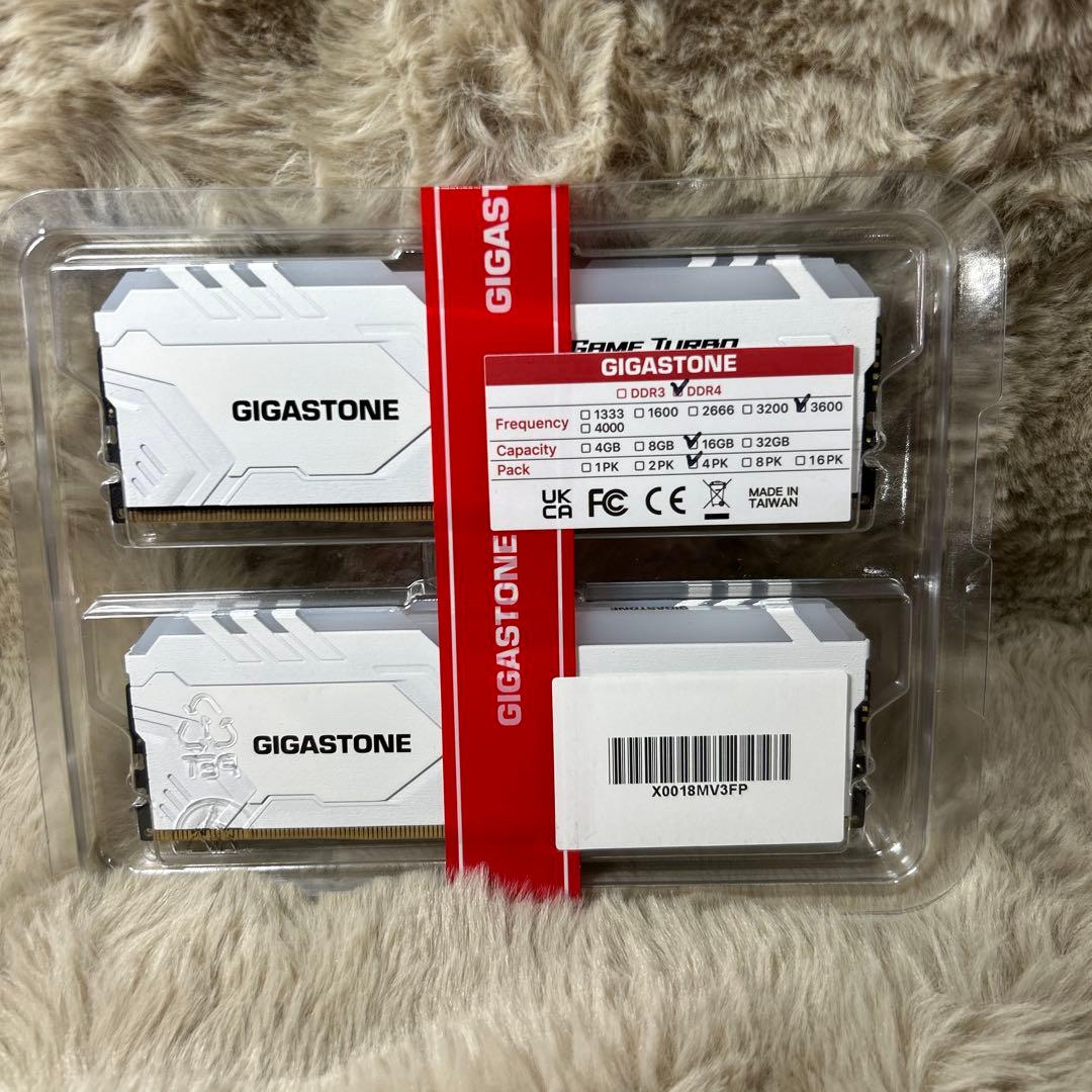 【発光型 DDR4】 GIGASTONE Game TURBO 16GBx4枚