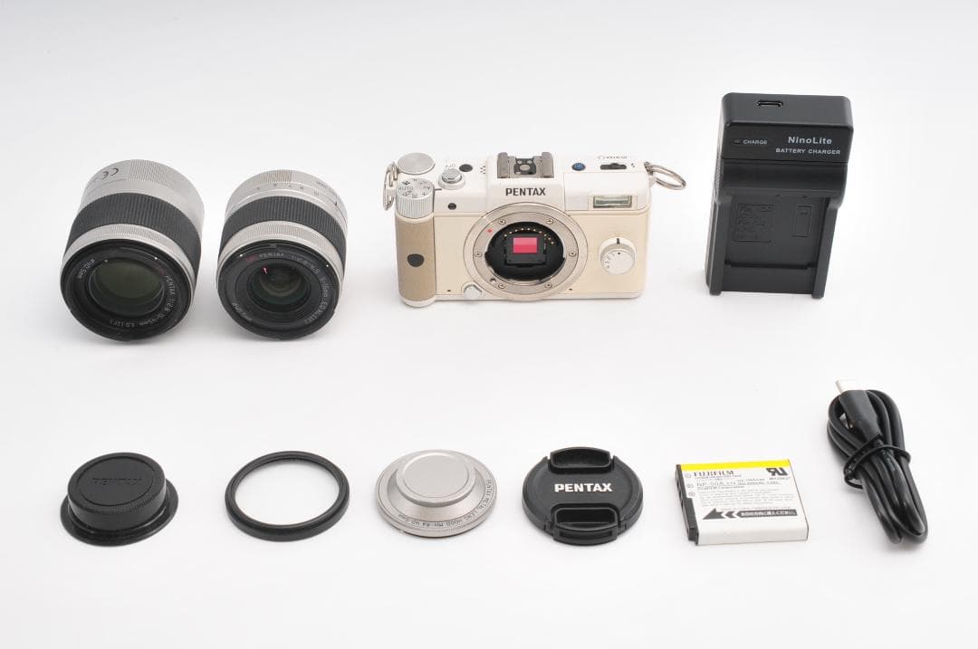 PENTAX Q ホワイト 02 06 ダブルズームキット #105