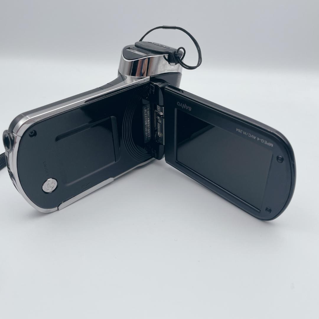 【美品】SANYO 縦型 フルHDデジタルムービーカメラ DMX-CG110