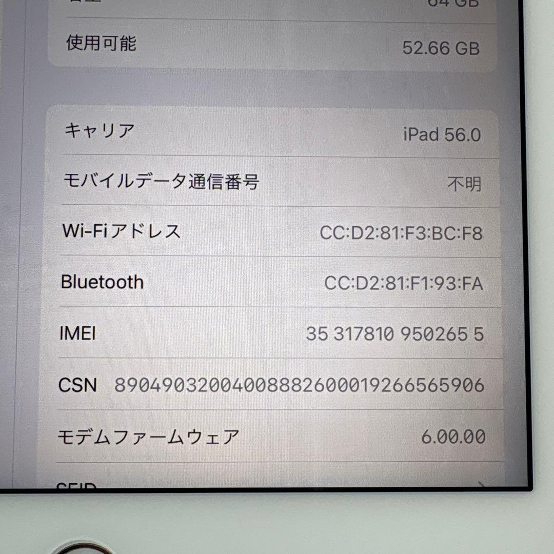 【美品】iPad mini5 Wi-Fi+Cellular モデル64GB
