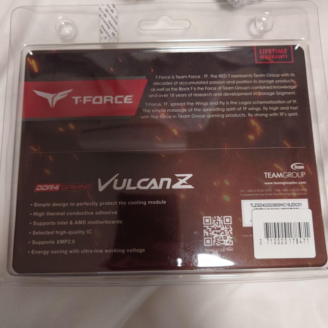 メモリー T-FORCE VULCAN Z 32GB DDR4 3600MHz