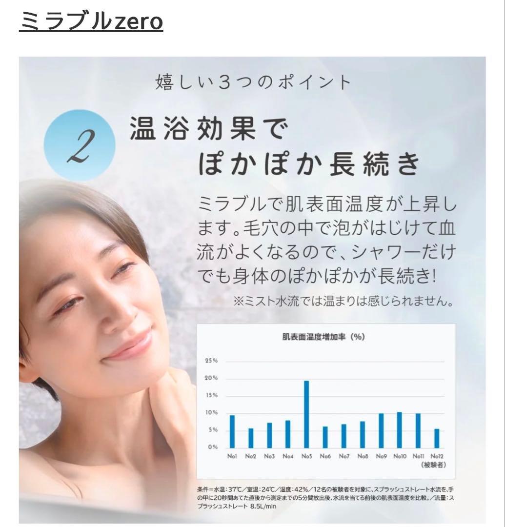 「ミラブルZERO」 サイエンス社 ウルトラファインバブルシャワーヘッド