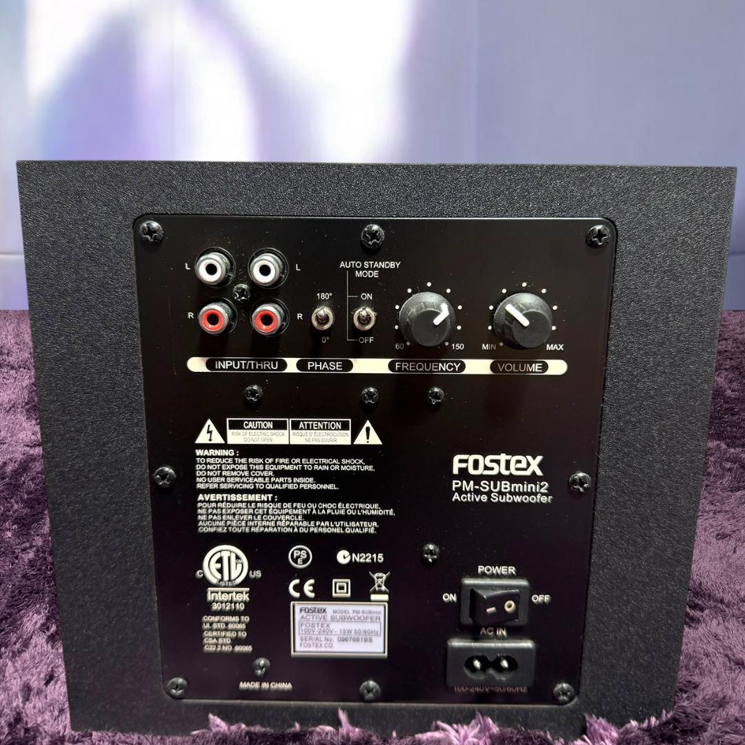 ☆極美品 FOSTEX PM-SUBmini2 BK アクティブ サブウーファー