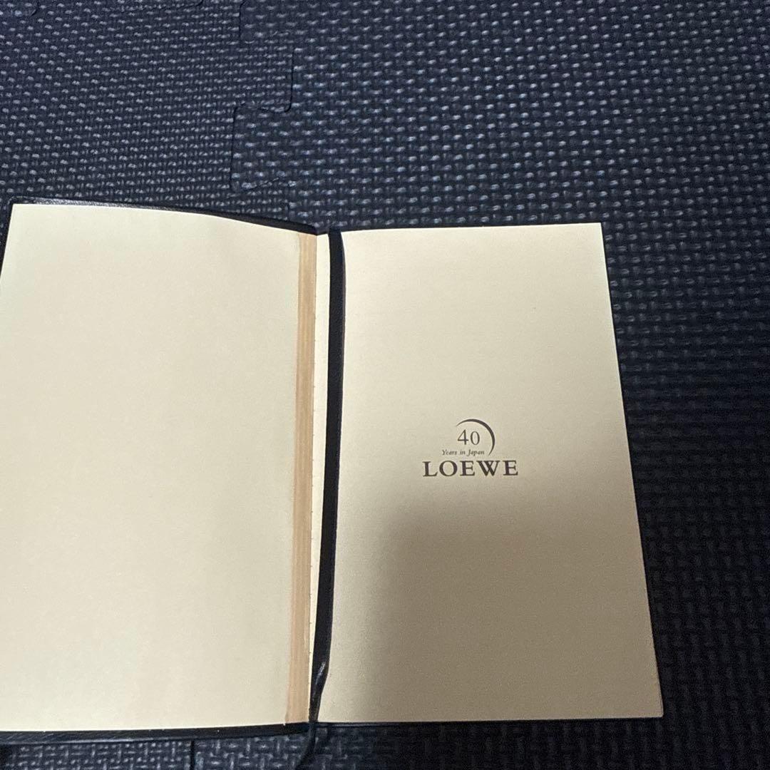未使用 ロエベ Loewe レザーカバー メモ帳 ノート 手帳 アナグラム