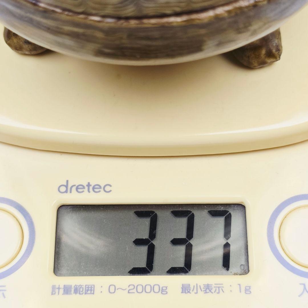 古美術 中国古磁 攪胎黄釉 三足 谷丁紋 香炉 炉瓶三事 古茶道具 激安