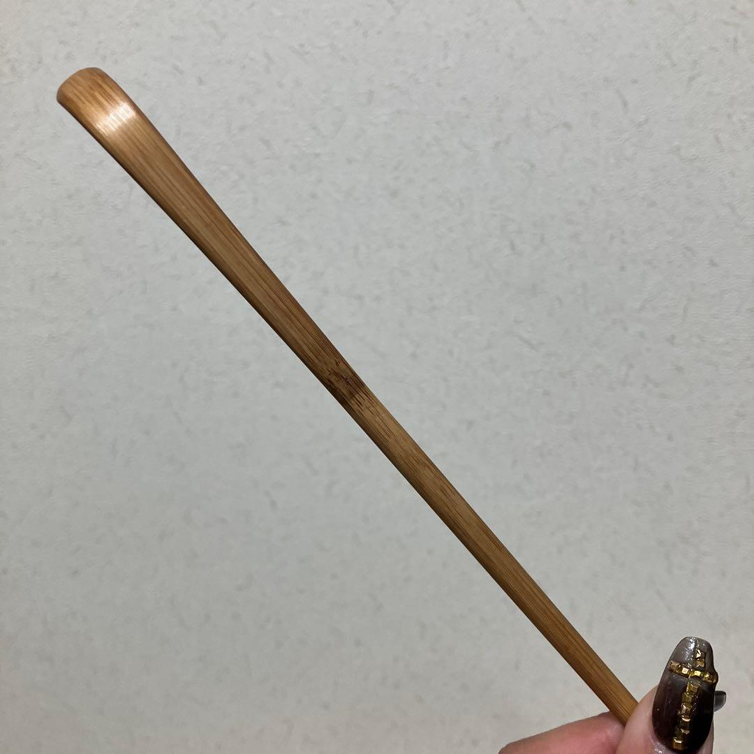 E壁 【茶道具】銘「大法」しみ竹 茶杓 益 銘あり 木箱入り 茶道 お稽古