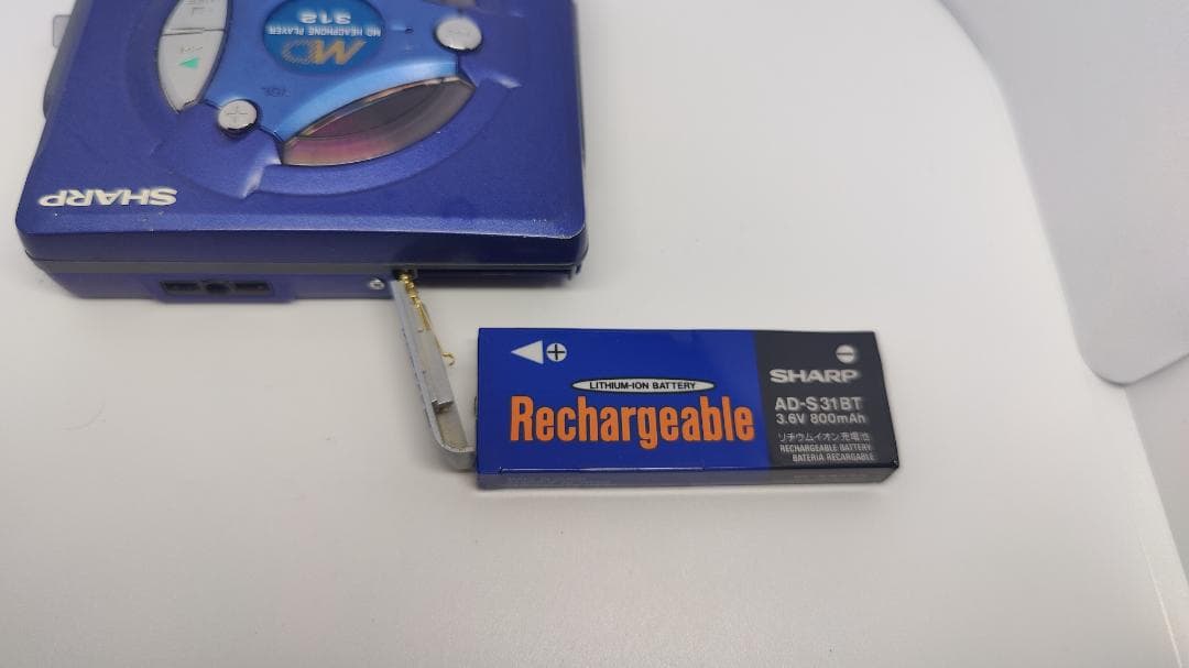 SHARP MDヘッドホンプレーヤー MD-SS312-A／ブルー✨