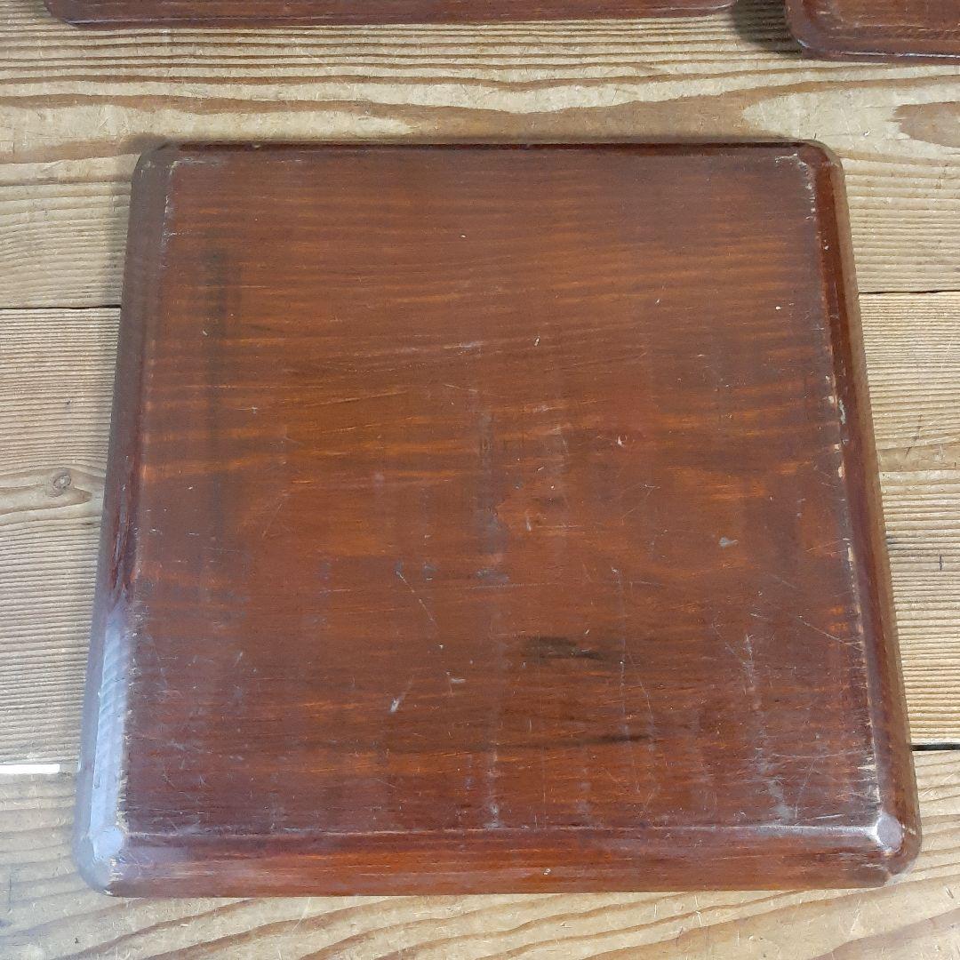 K*o様 No4653 讃岐塗　讃岐彫懐石膳　3枚　民芸讃岐盆　工芸品　四方盆
