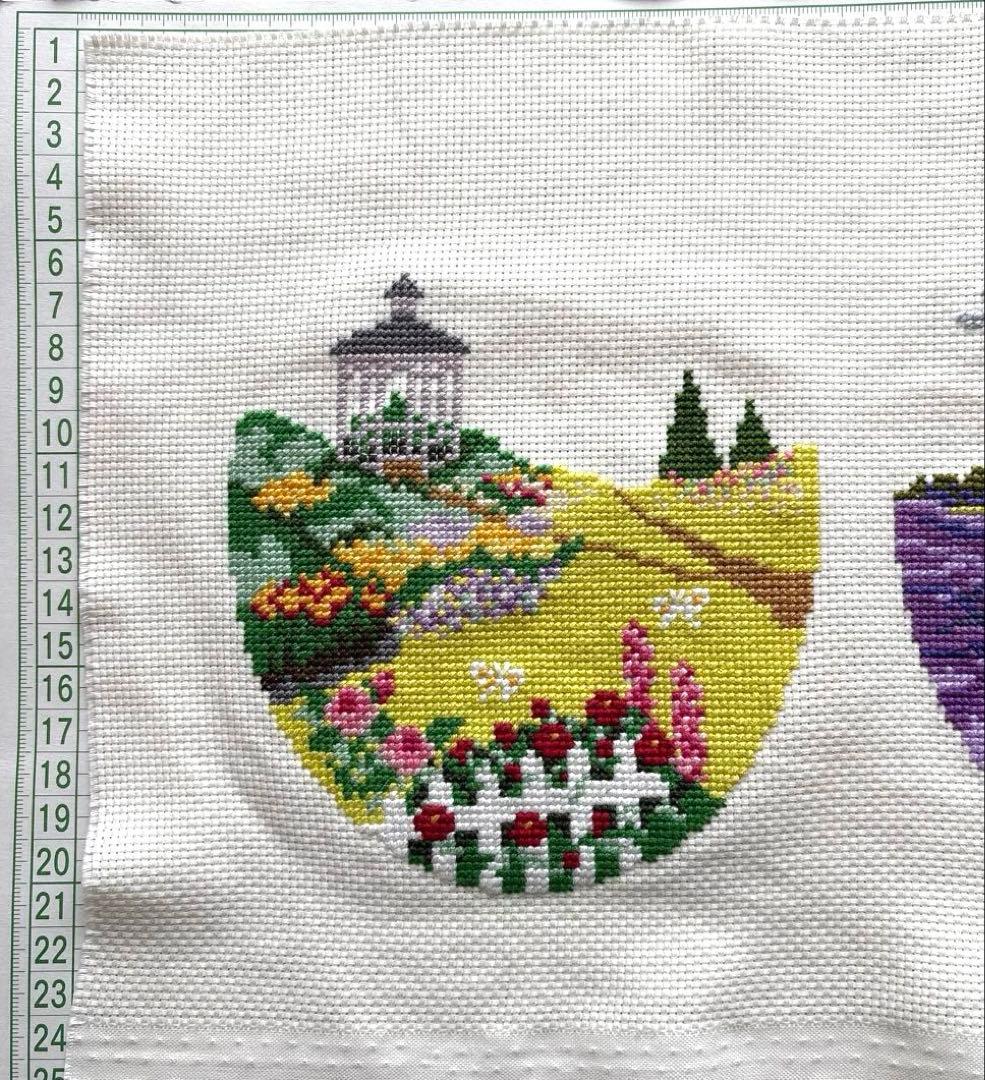 四季の風景　クロスステッチ完成品