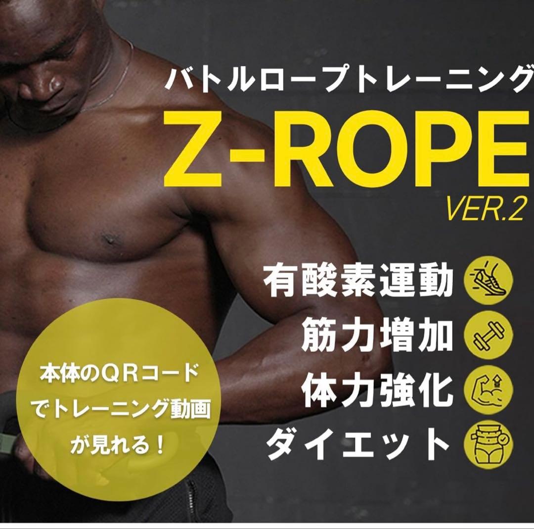 ロープのいらないバトルロープ 全身トレーニング Z-Rope　カーキ