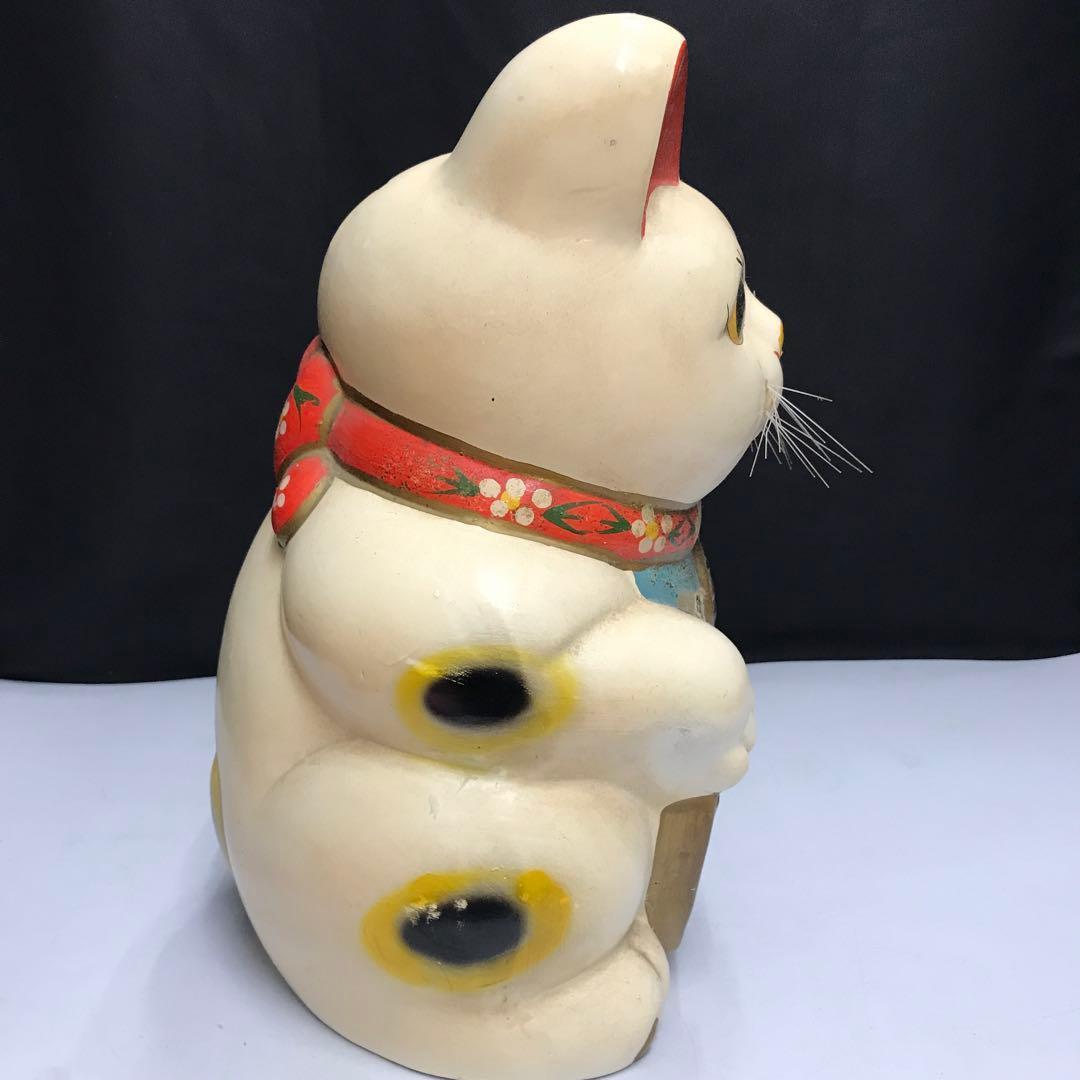 早い者勝ち！　昭和レトロ　招き猫　特大　約40cm 左手上げ　縁起物　貯金箱
