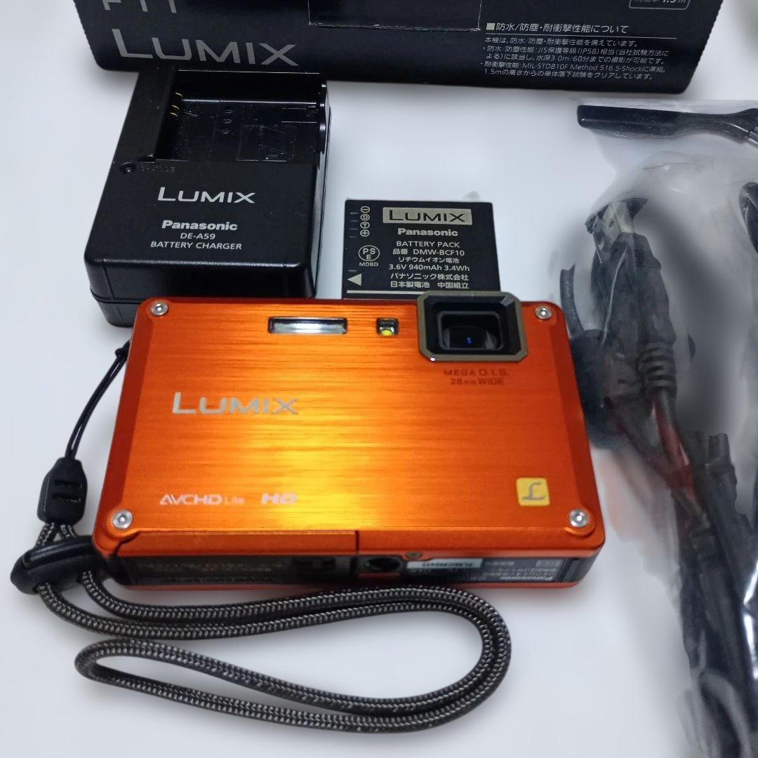 Panasonic LUMIX DMC-FT1 防水 デジカメ コンデジオレンジ