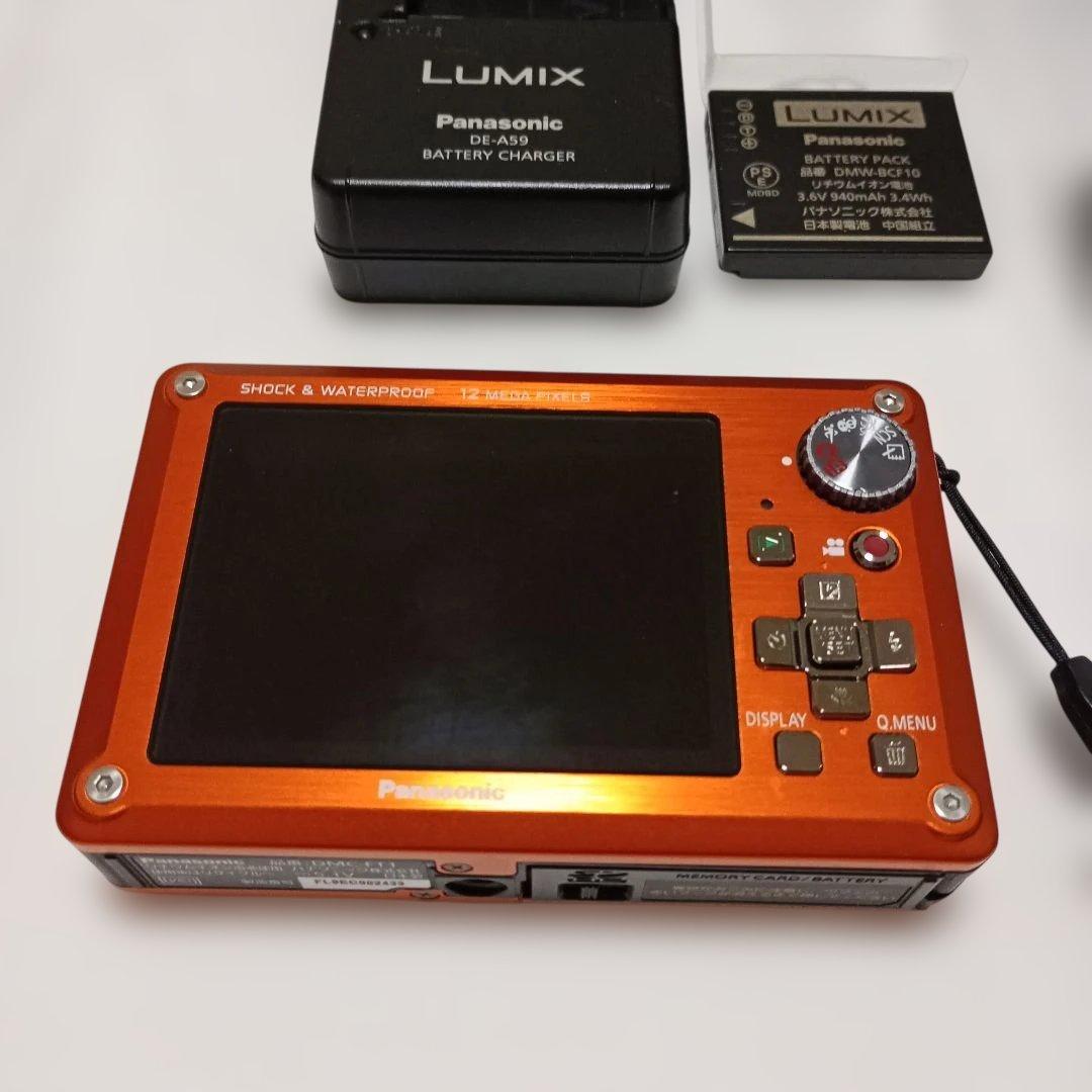 Panasonic LUMIX DMC-FT1 防水 デジカメ コンデジオレンジ
