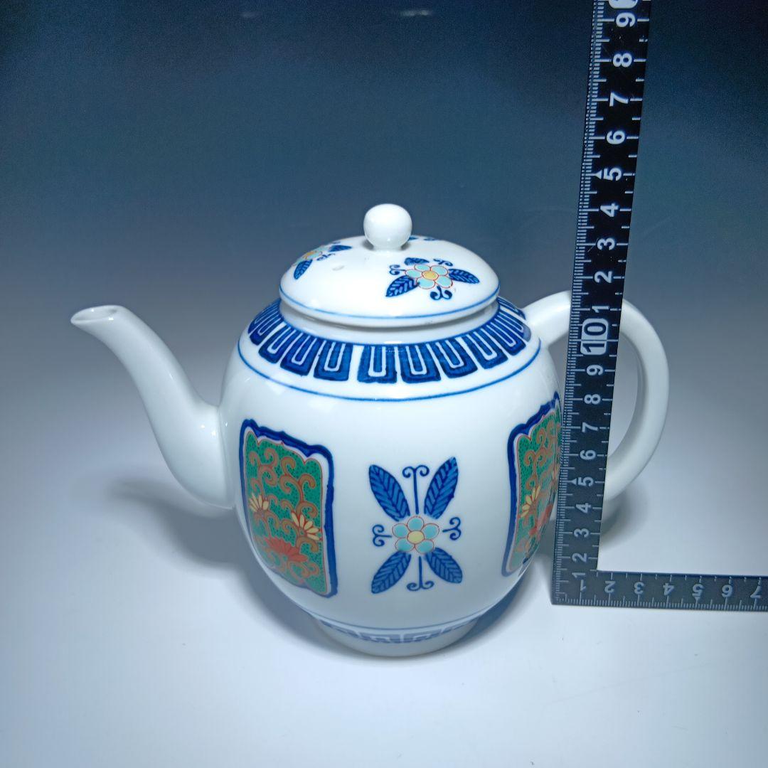 煎茶道具　有田焼　栄山作　金襴手煎茶器セット　共箱　美品