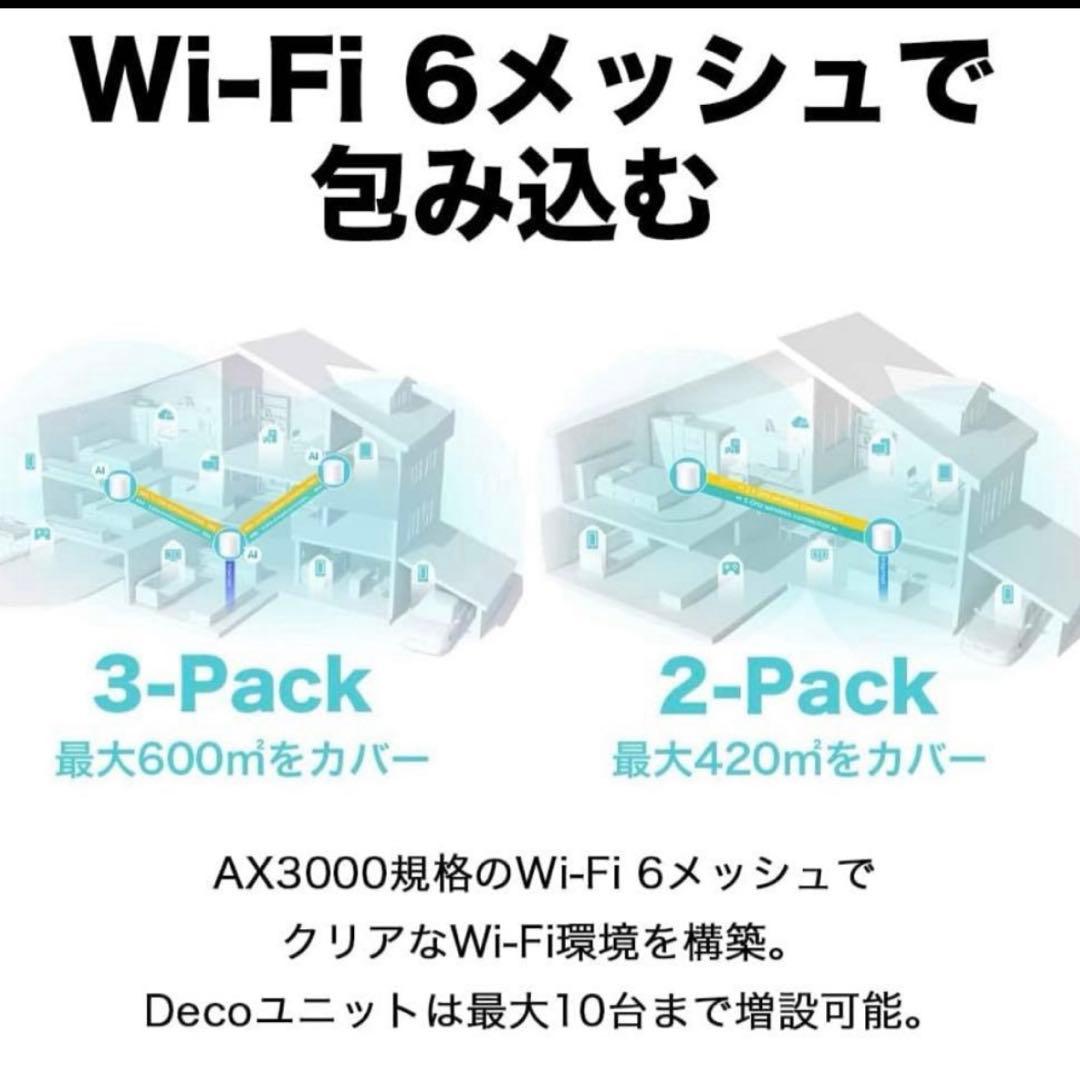 TPLINKWiFiルーターDECOX50 1ユニット、未開封品