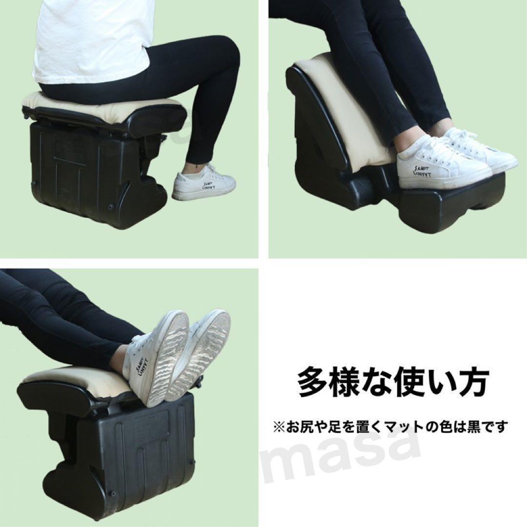 フットレスト オットマンタイプ 黒(■足置き■スツール■椅子■車内・オフィスに)