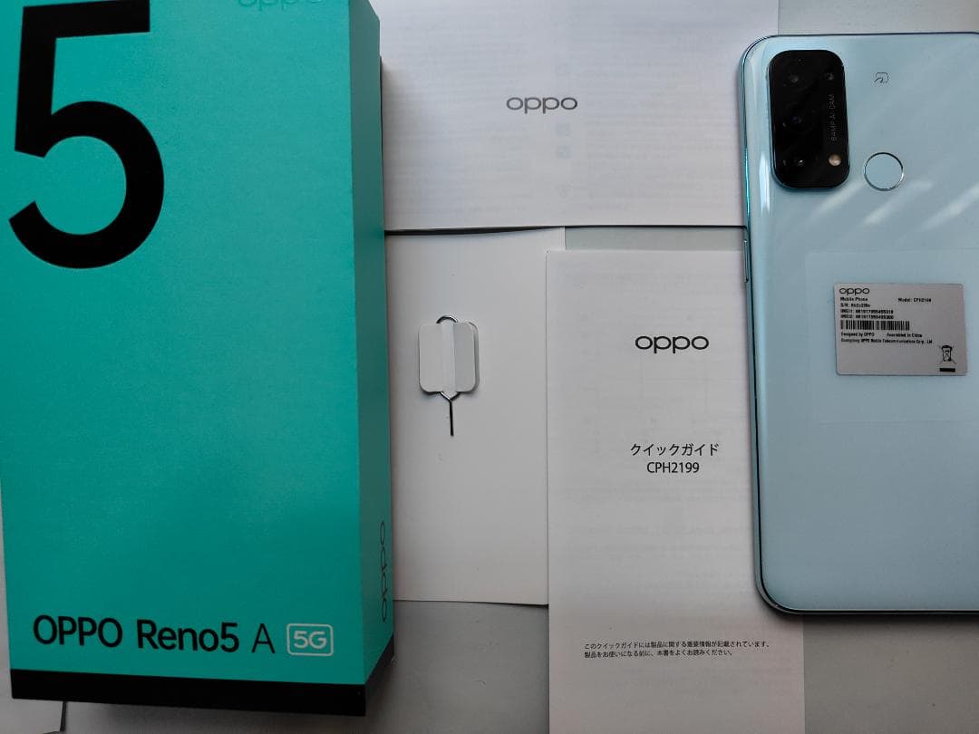 Oppo Reno5 A 5G アイスブルー 本体