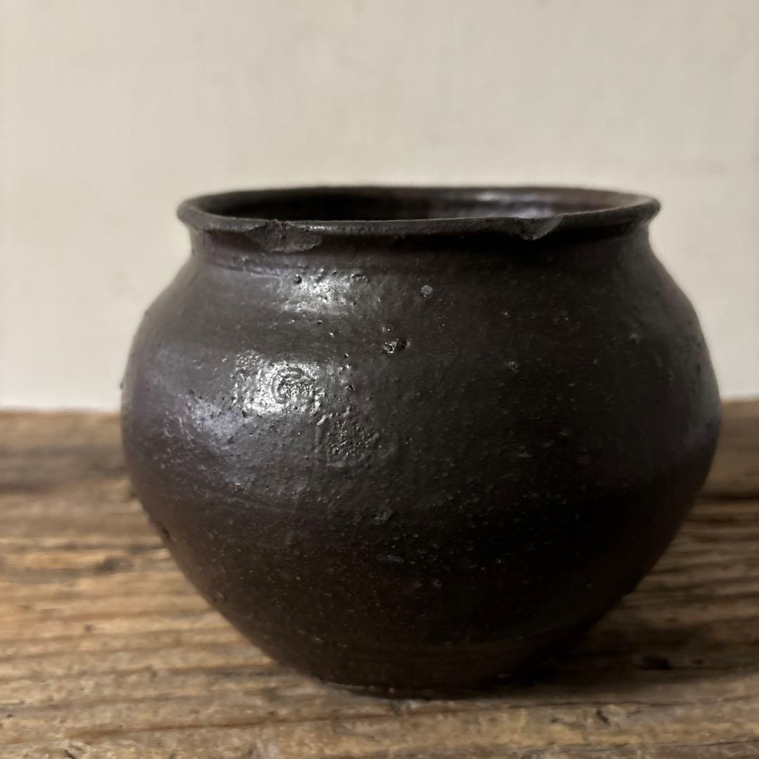 韓国アンティーク　壷　オンギ 李朝　その３２検：骨董品.アンティーク.花器
