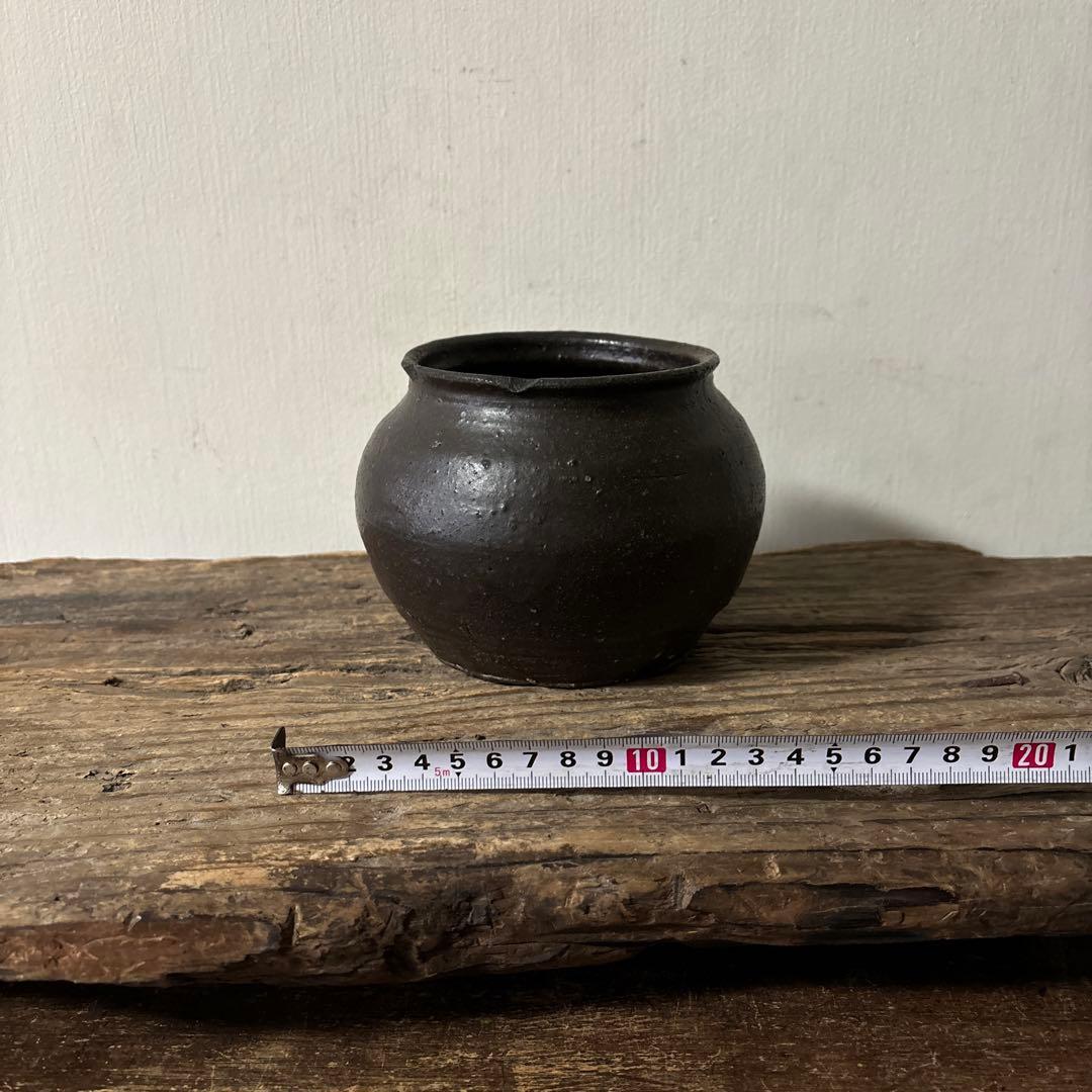 韓国アンティーク　壷　オンギ 李朝　その３２検：骨董品.アンティーク.花器