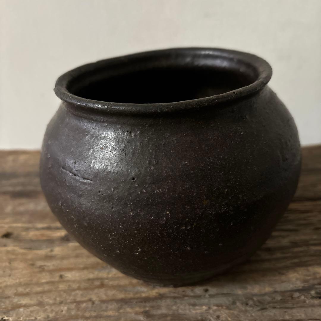 韓国アンティーク　壷　オンギ 李朝　その３２検：骨董品.アンティーク.花器