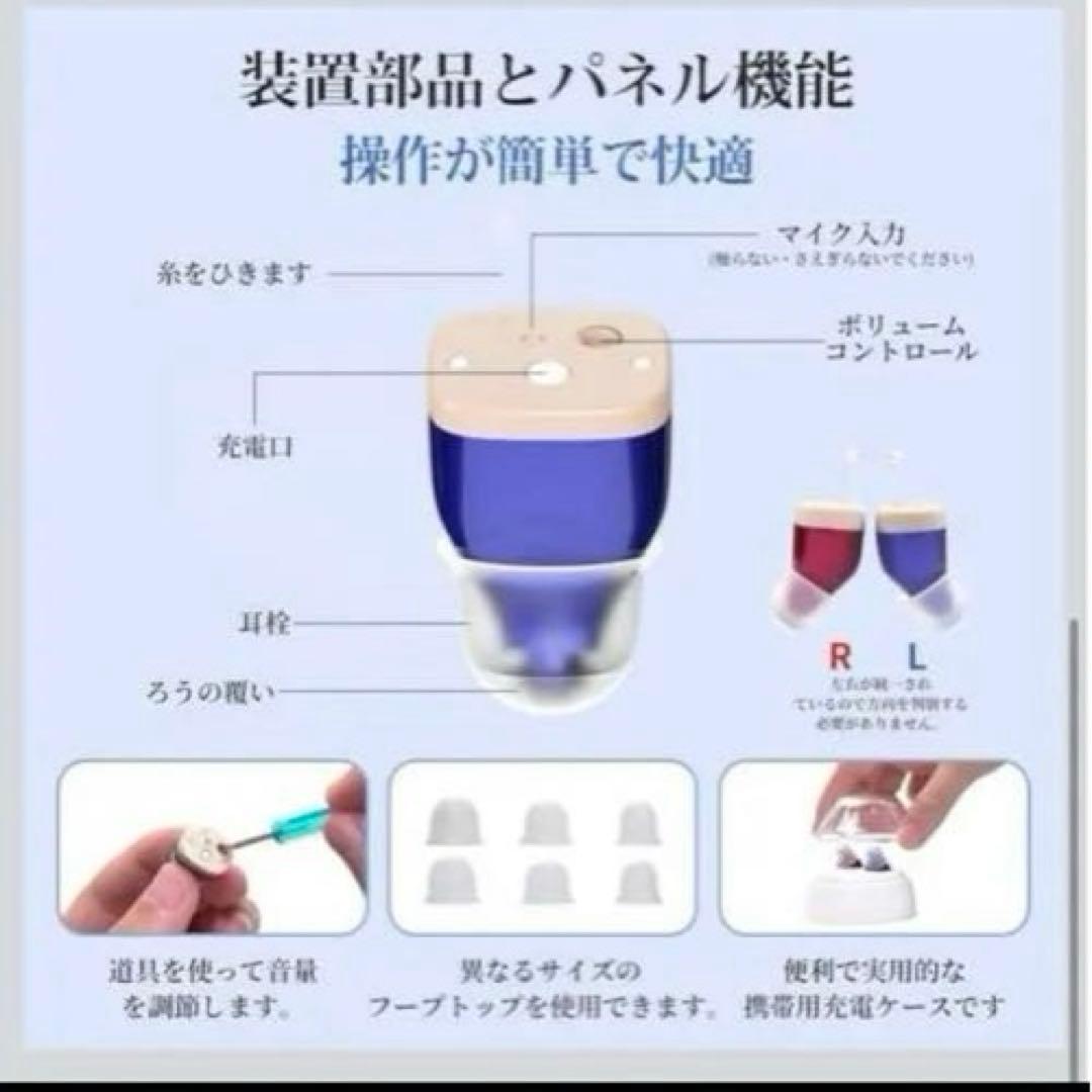 新品❣️集音器 補聴器 高齢者 両耳兼用 耳穴型 超軽量 プレゼント 未使用