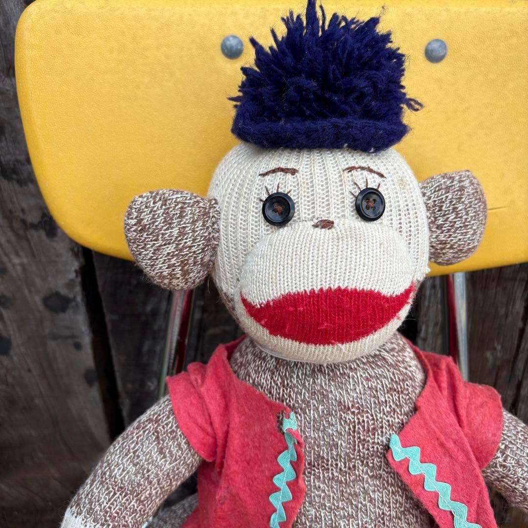 【USA vintage】sock monkey ソックモンキー 猿 ぬいぐるみ