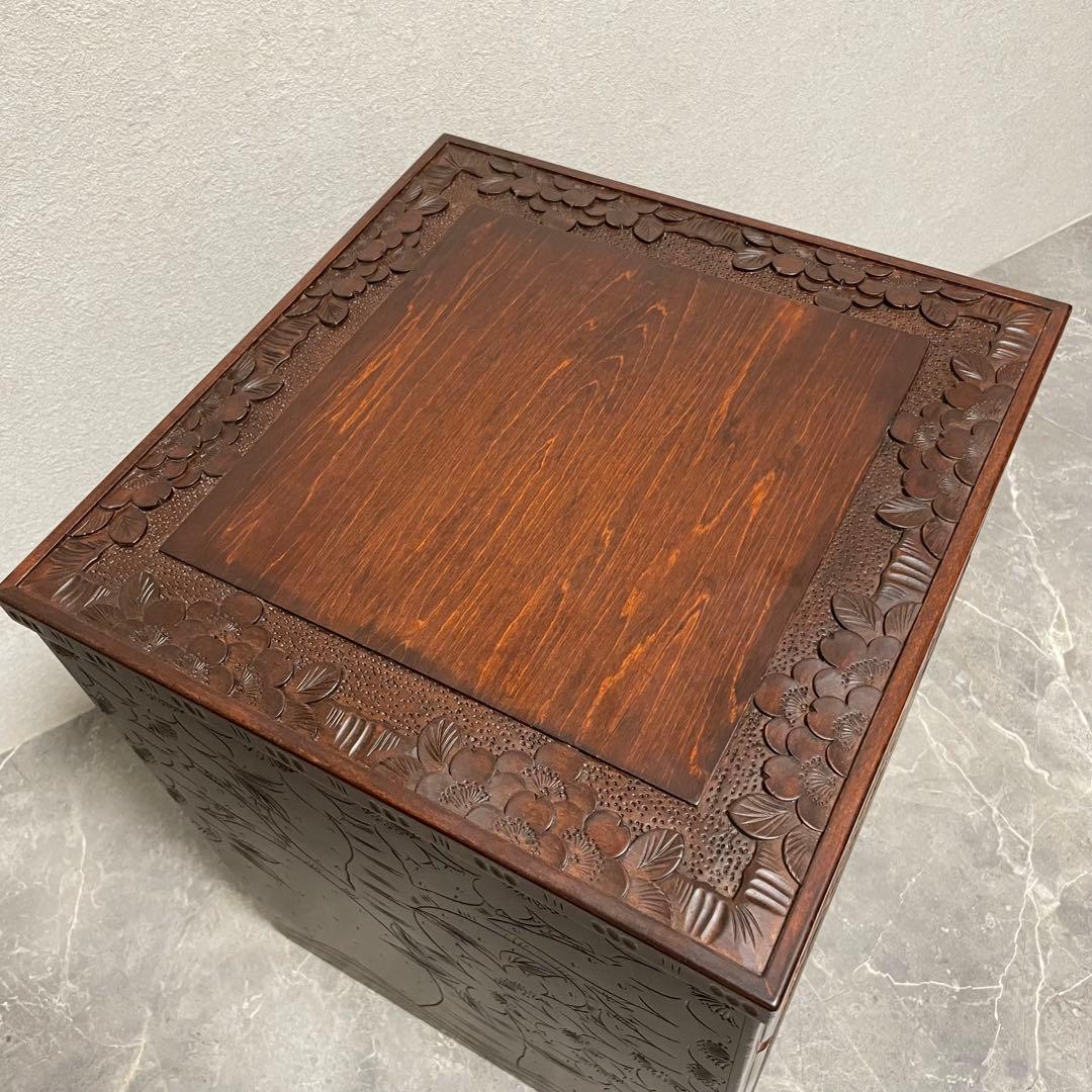 大阪屋家具店　軽井沢彫 箪笥 伝統工芸 桜彫刻　和モダン 和家具　希少