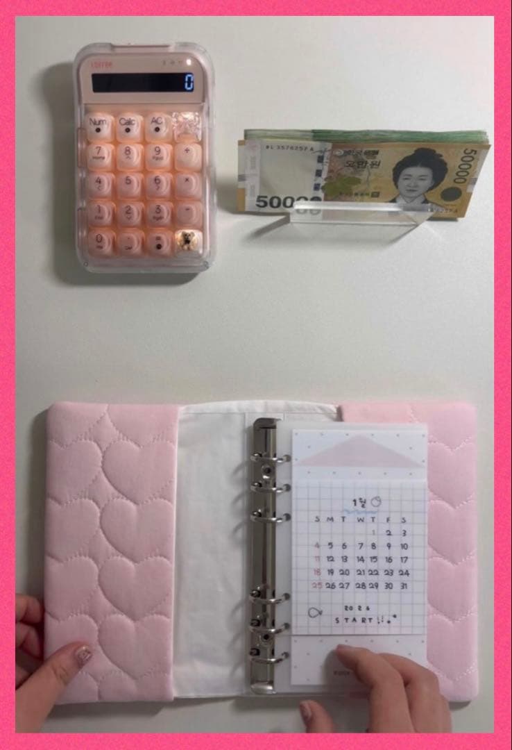 ［新品・未開封］A6 年間リフィル ボードセット 現金 貯金 saving 韓国