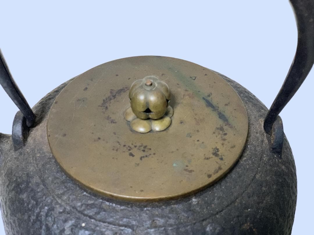 M7791 鉄瓶 龍文堂造 レトロ 約1.8Kg