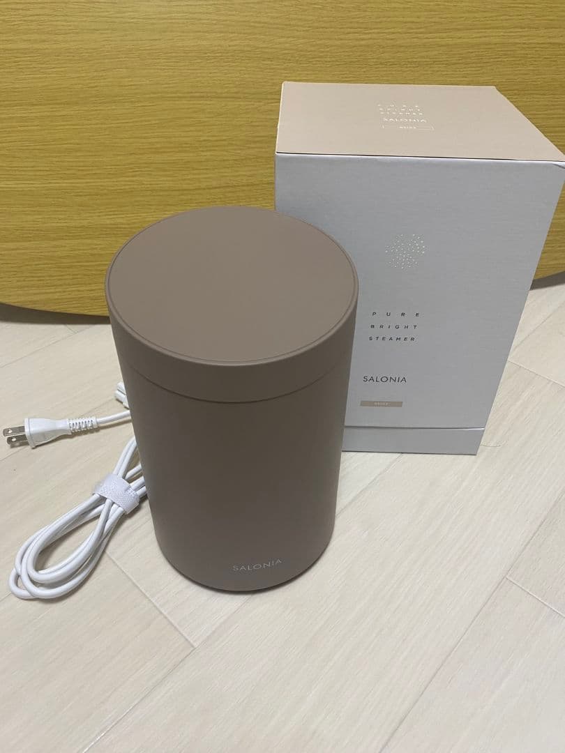 【美品】SALONIA Pure Bright Steamer ベージュ