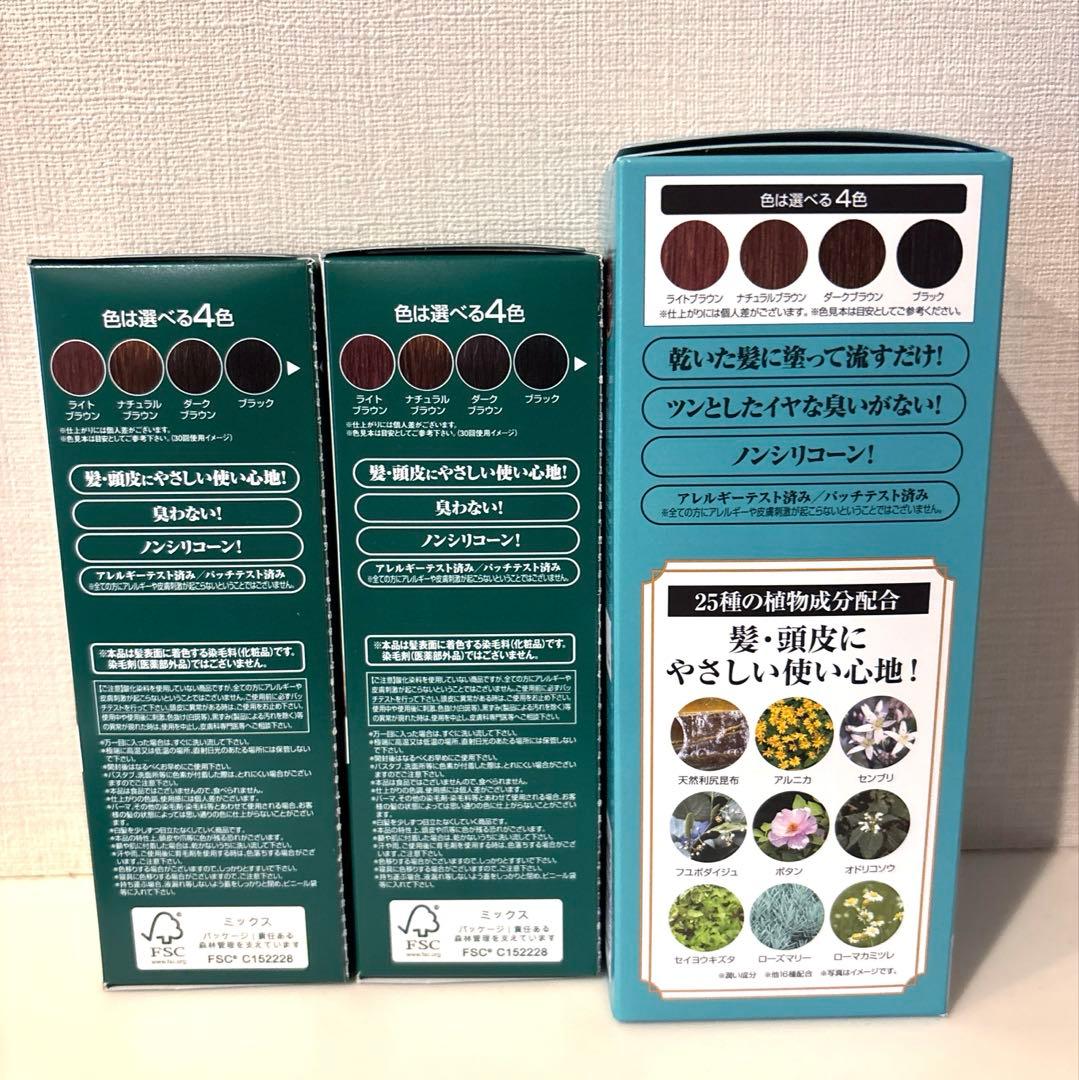 利尻昆布 白髪用利尻カラークリーム & 利尻炭酸カラーシャンプー2個