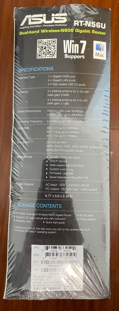未開封ASUS RT-N56U デュアルバンド無線LANルーター