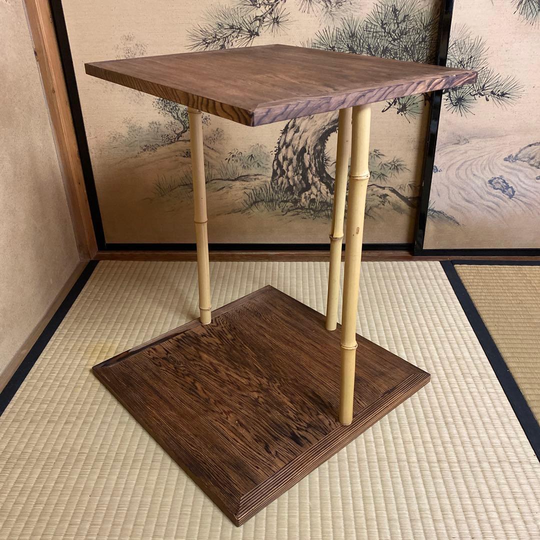 茶道具　茶棚　五行棚　焼杉