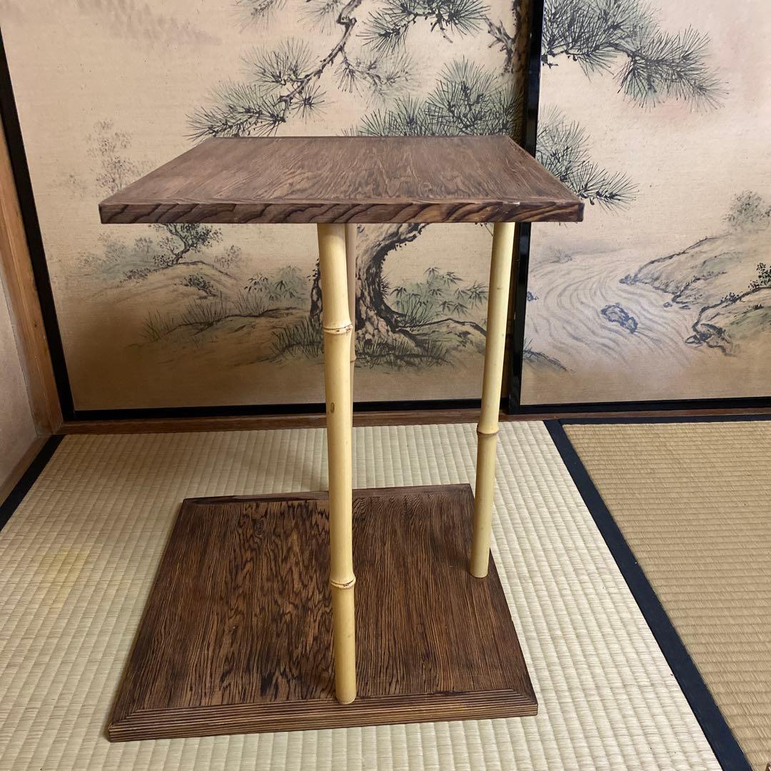 茶道具　茶棚　五行棚　焼杉