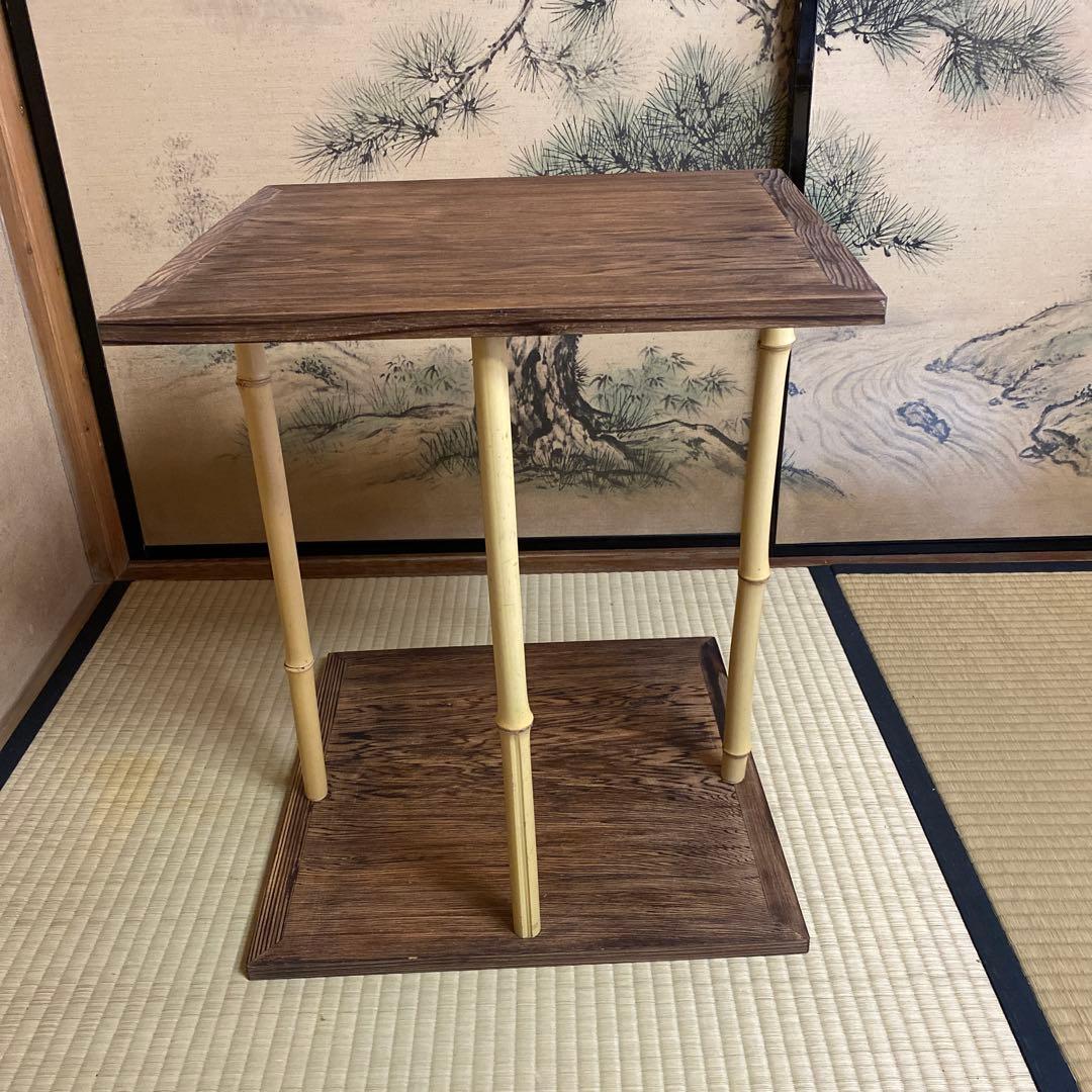 茶道具　茶棚　五行棚　焼杉
