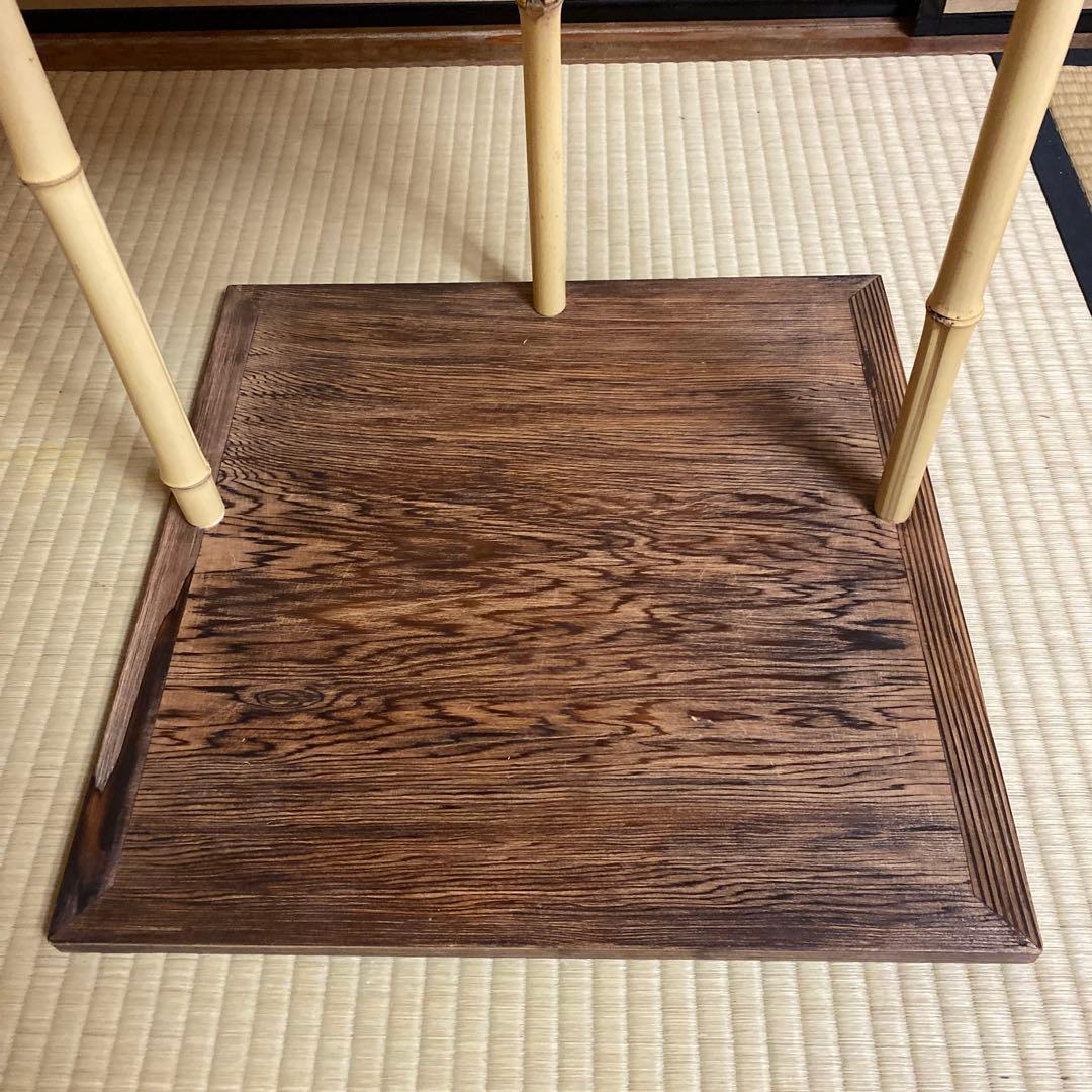 茶道具　茶棚　五行棚　焼杉