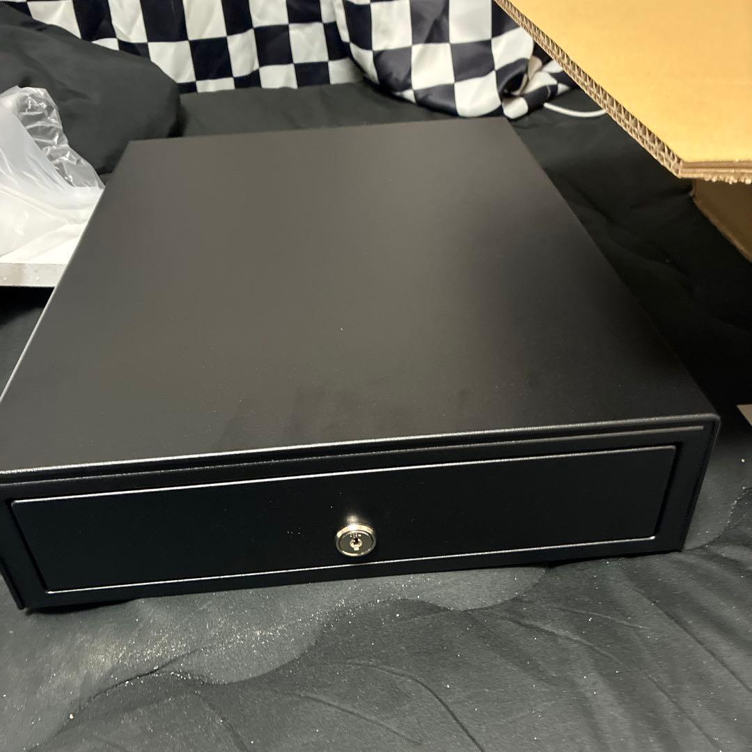 未使用 黒いレジスタ drawer 鍵付き